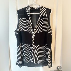 Button Up Sheer Blouse